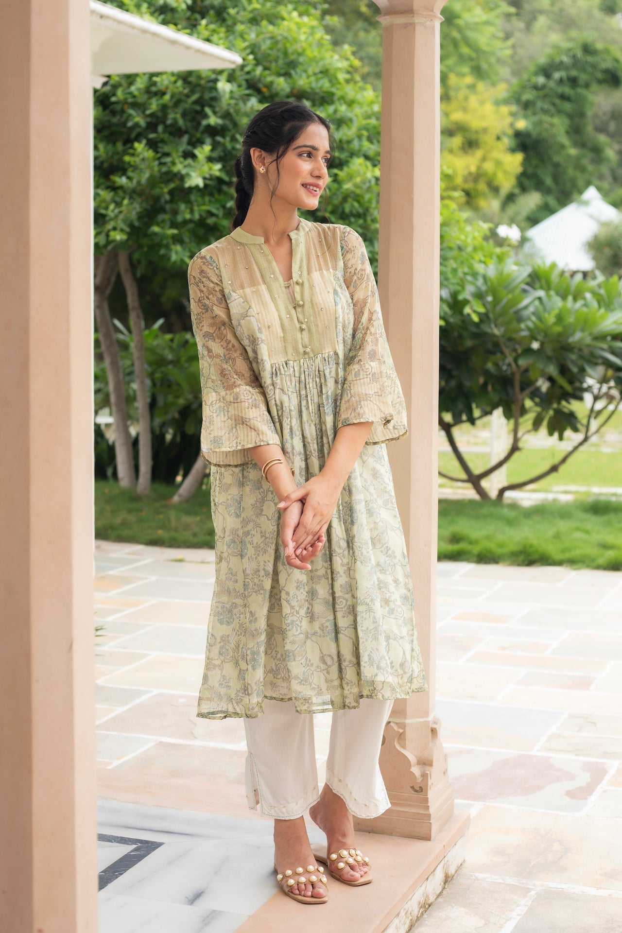 ANU MIHRA PRINTED DORIYA KURTA