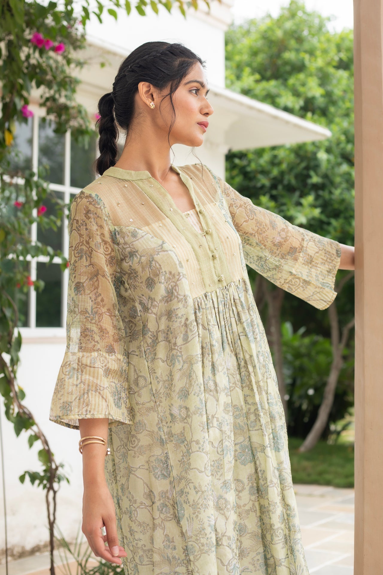 ANU MIHRA PRINTED DORIYA KURTA