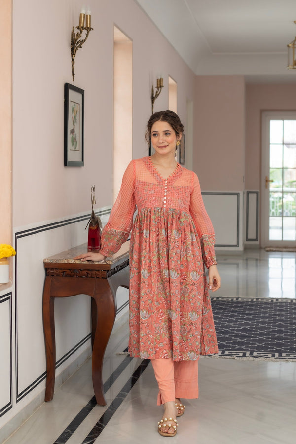 ANU MOR PINK KURTA