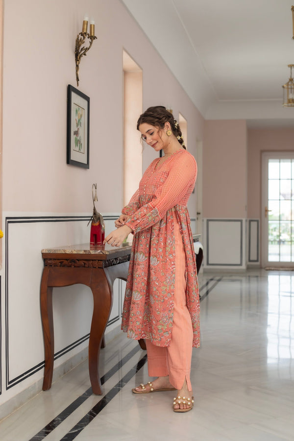 ANU MOR PINK KURTA