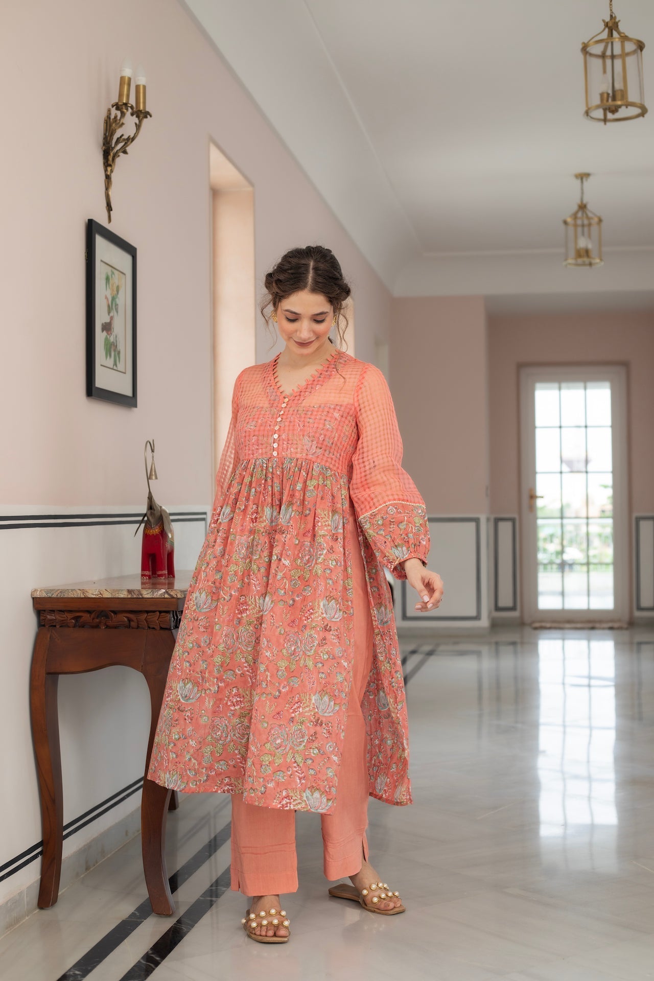 ANU MOR PINK KURTA