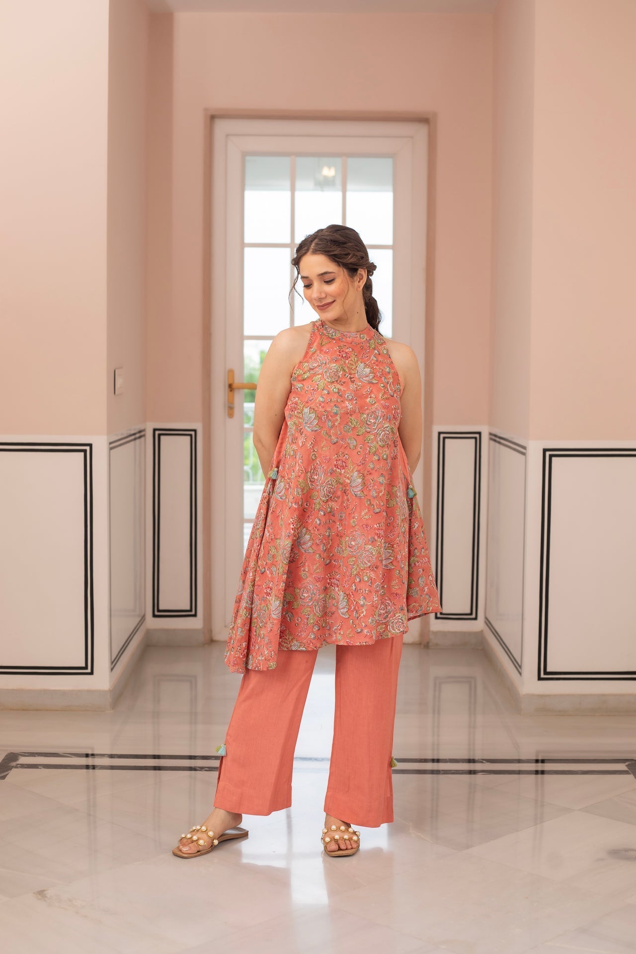 ANU GUL FLORAL COTTON TOP