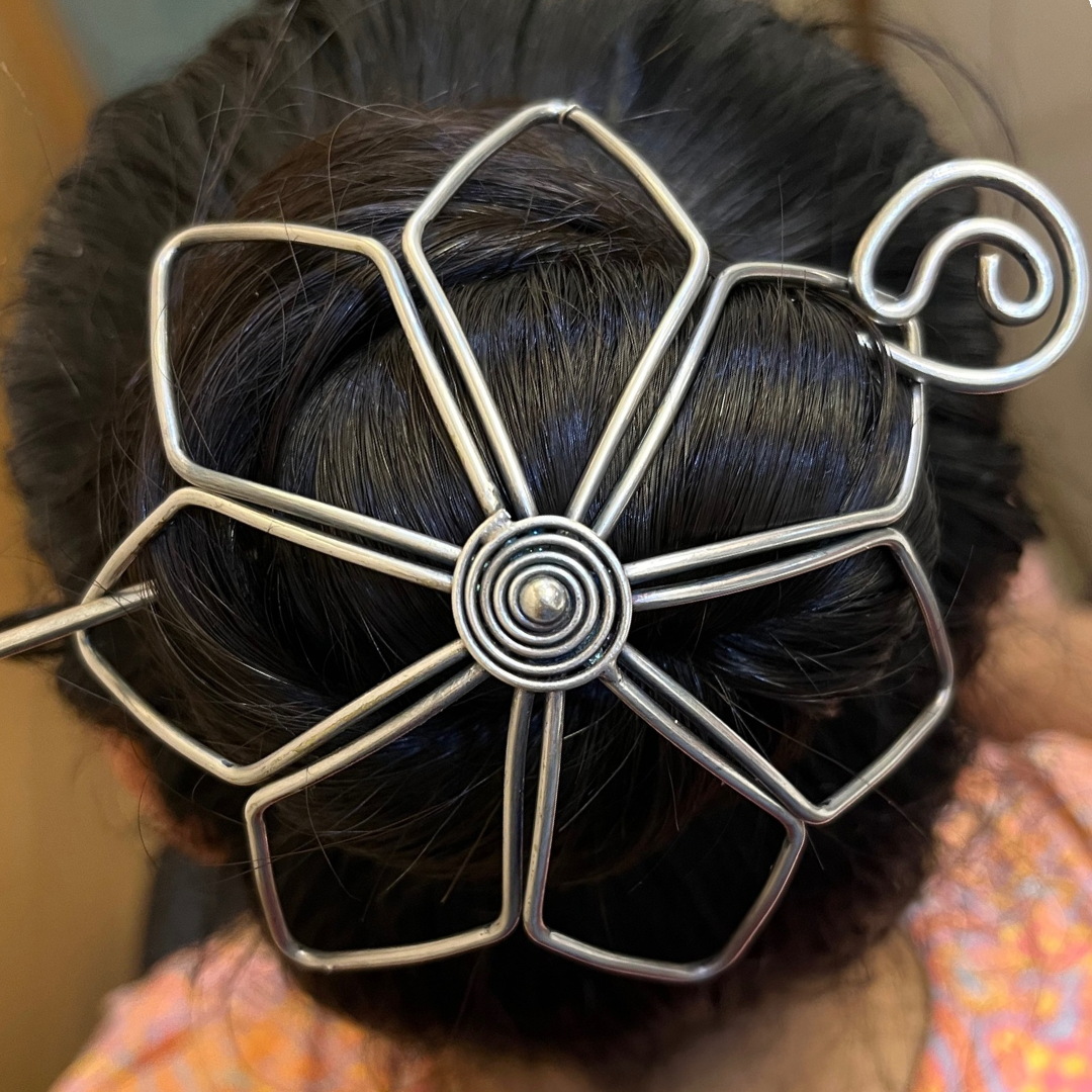 hair brooch indian