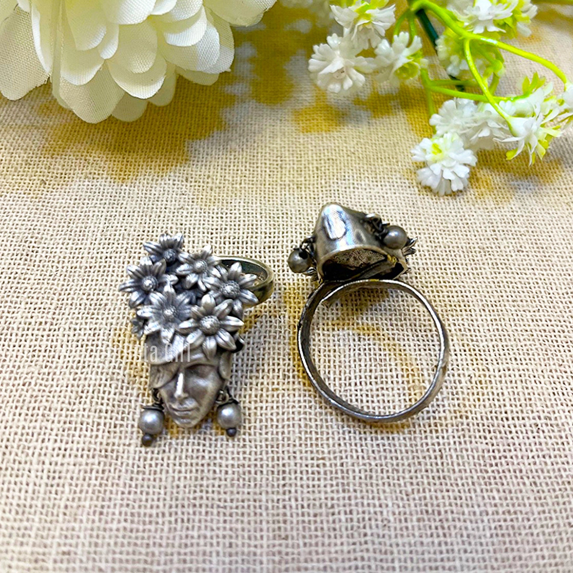oxidised ring set