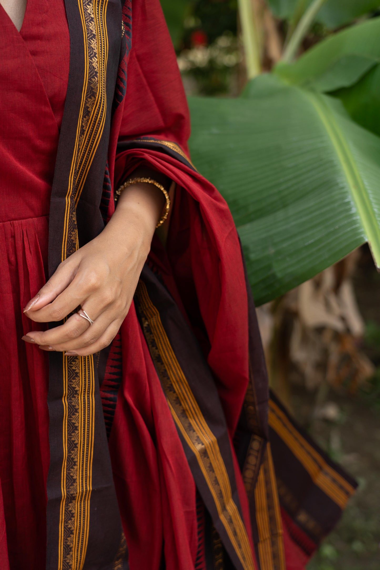 Studio Red Kanchi Cotton Top & Dupatta