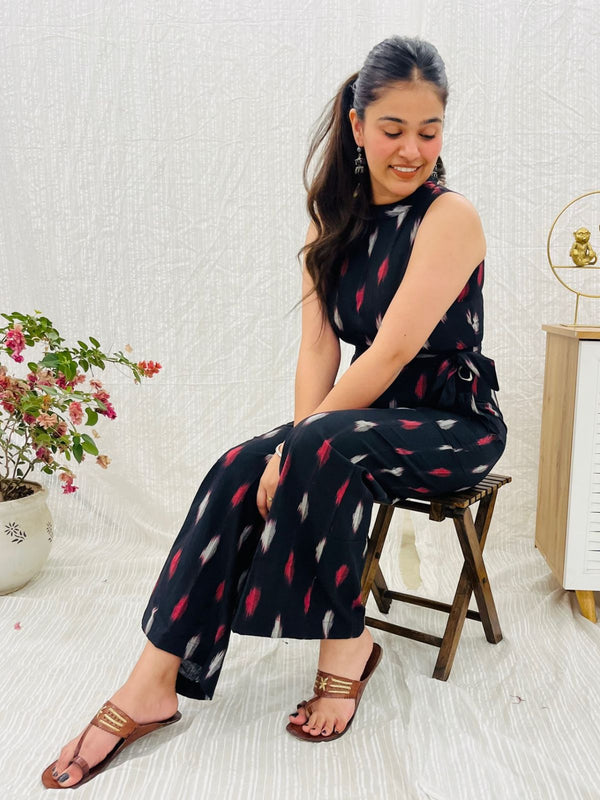 Black Ikat Jumpsuit
