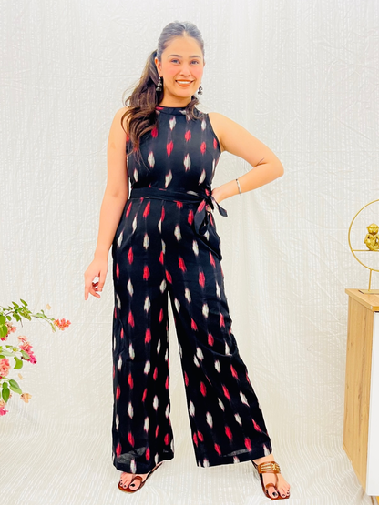 Black Ikat Jumpsuit