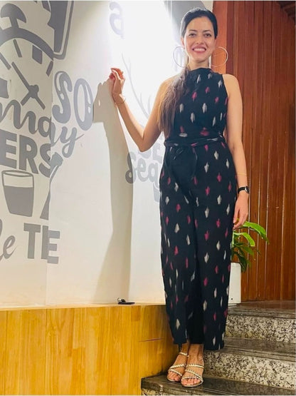 Black Ikat Jumpsuit