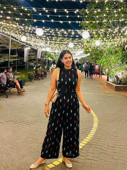 Black Ikat Jumpsuit