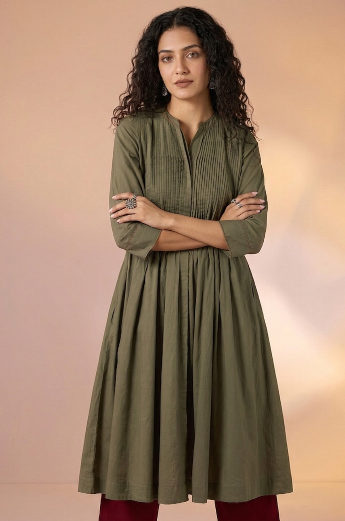 Imperial Grove Infinity Pintuck Dress