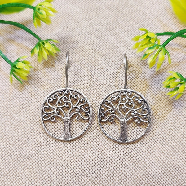 Treez Dangle Drop Oxidised Earrings
