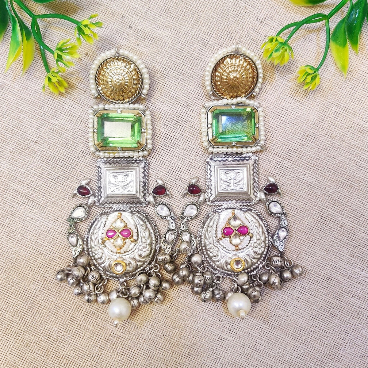 heavy oxidised earrings