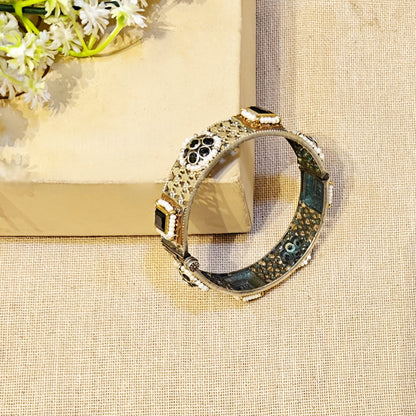 oxidised silver kada