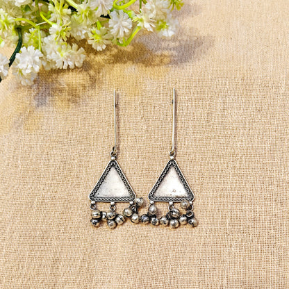 Elara Silver Look Alike Oxidized Earring