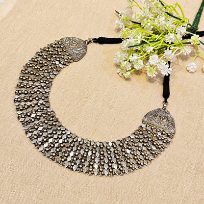 Oxidised choker necklace