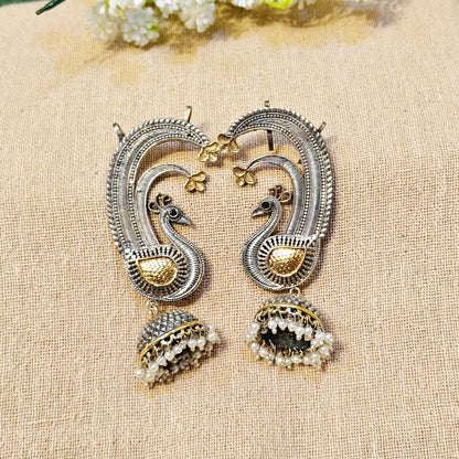 Peacock earcuff for garba