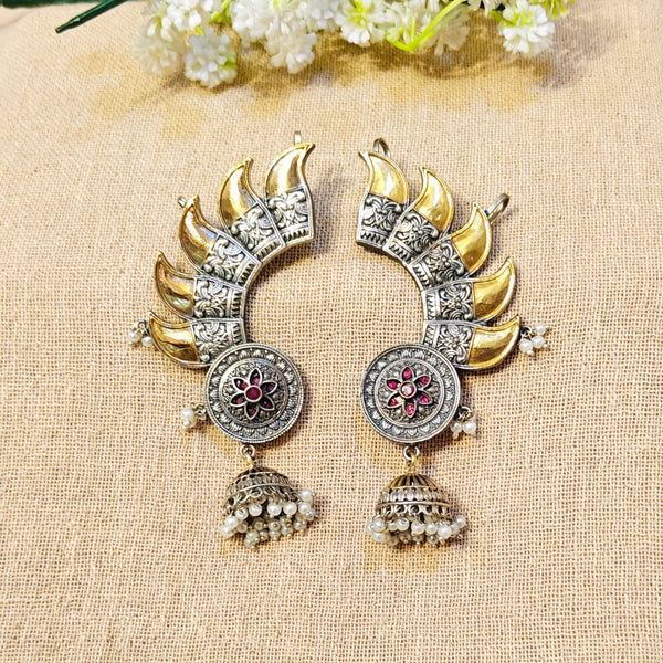 earring with cuff for navratri