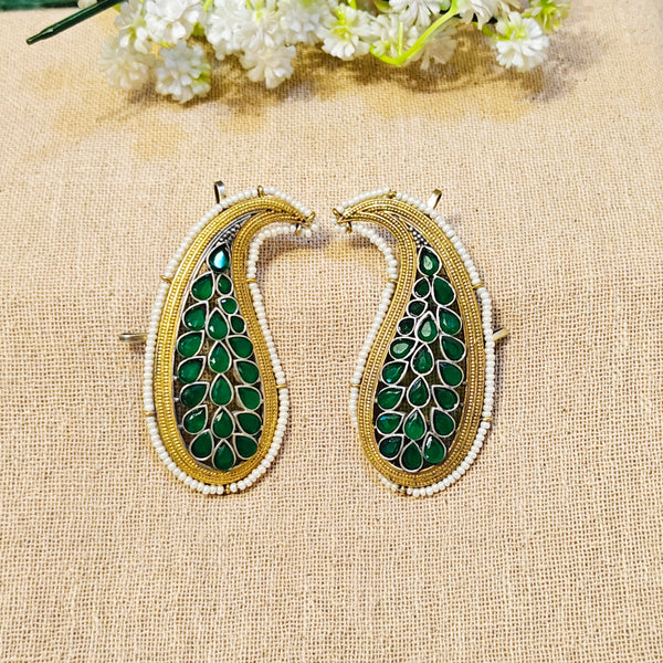 emerald earcuff for Navratri