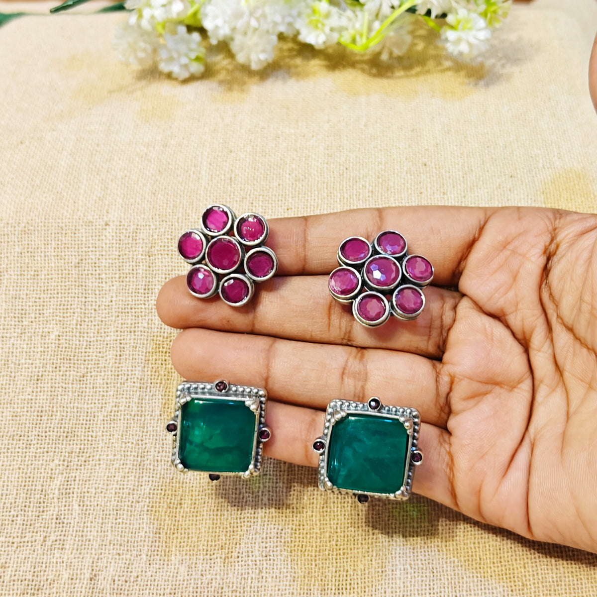 emerald earcuff for garba