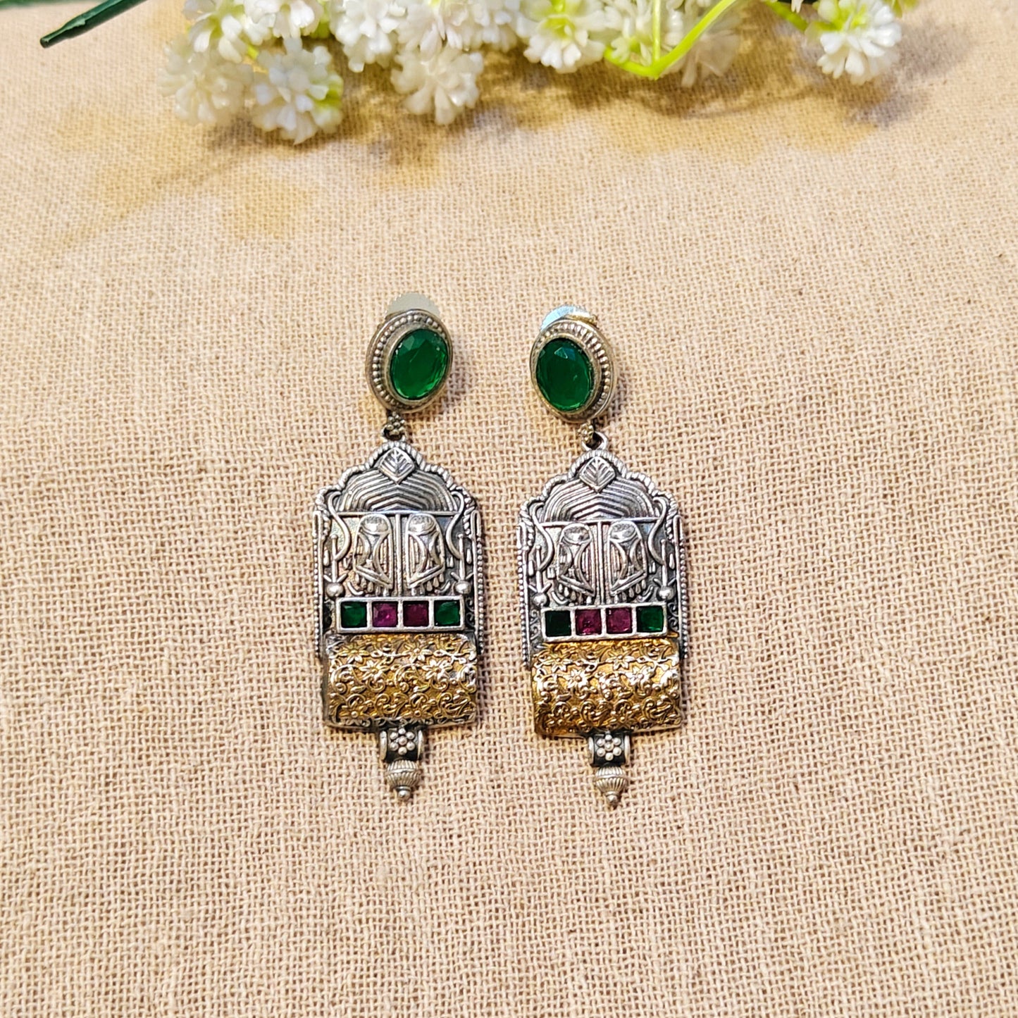 Dual Tone ethnic earrings