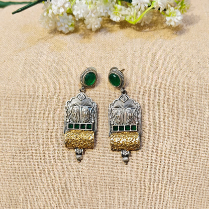Dual Tone Earrings