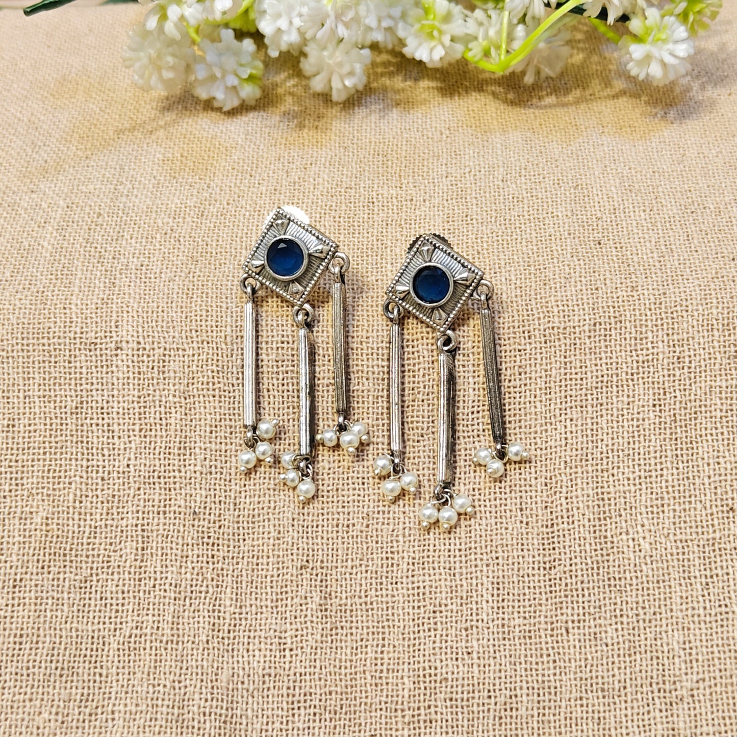 silver earrings
