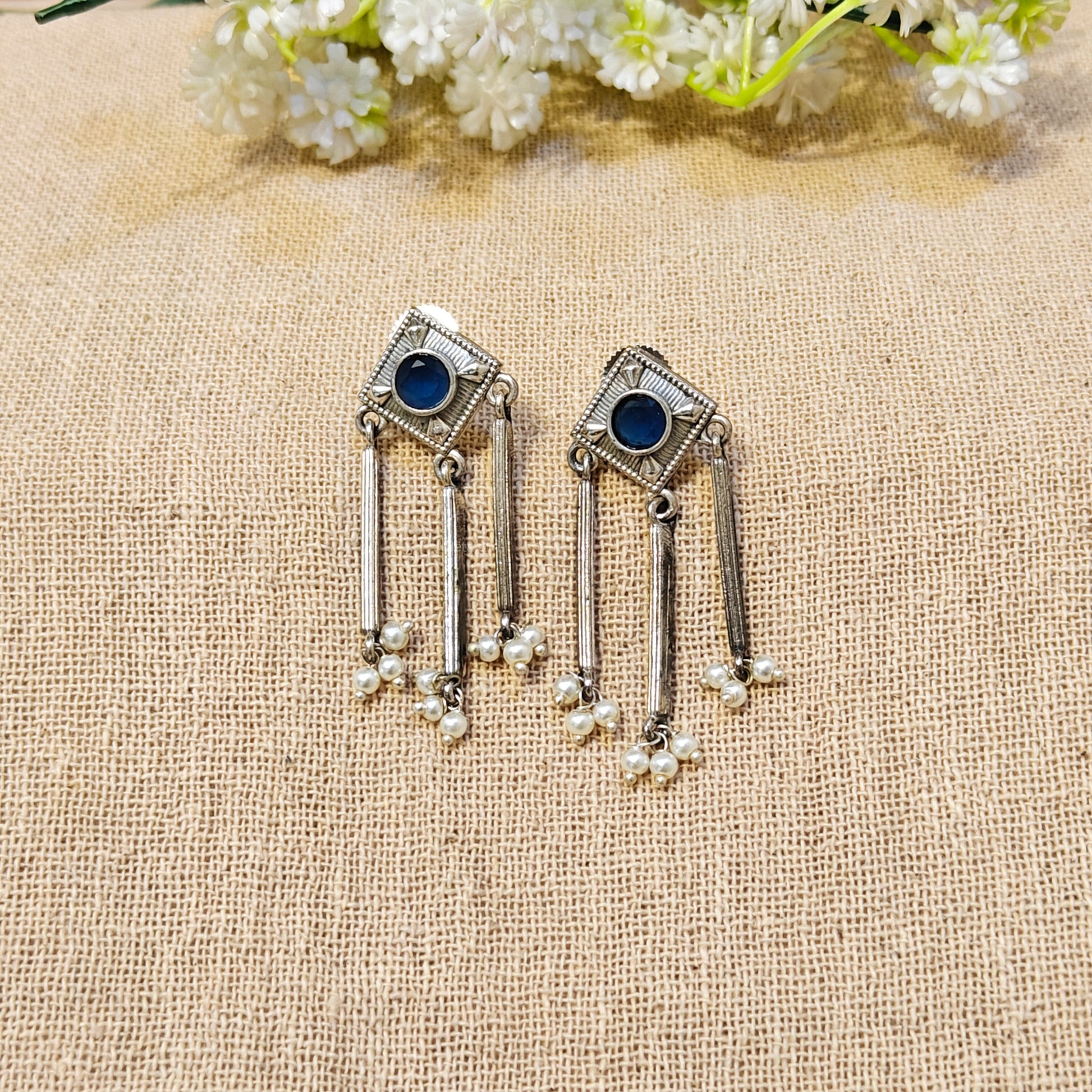 silver earrings