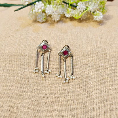 silver earrings