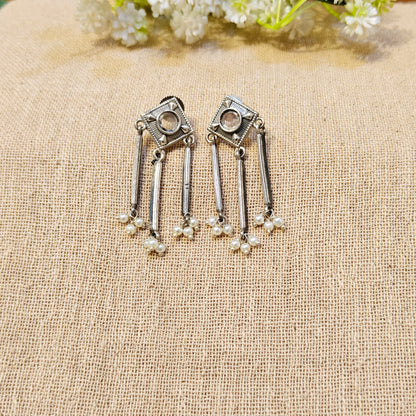 silver earrings
