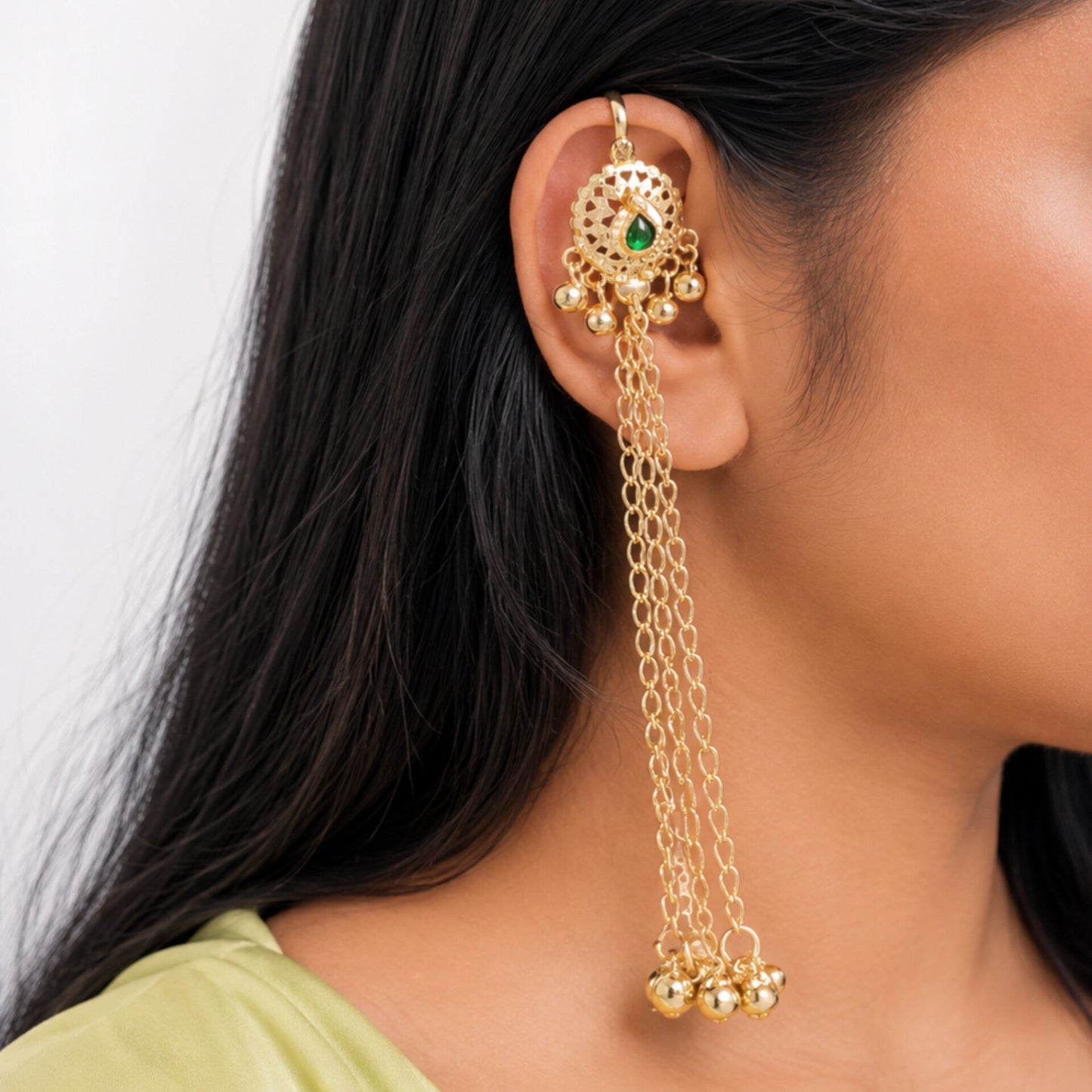 Storma  Silver Look Alike Golden Earcuff