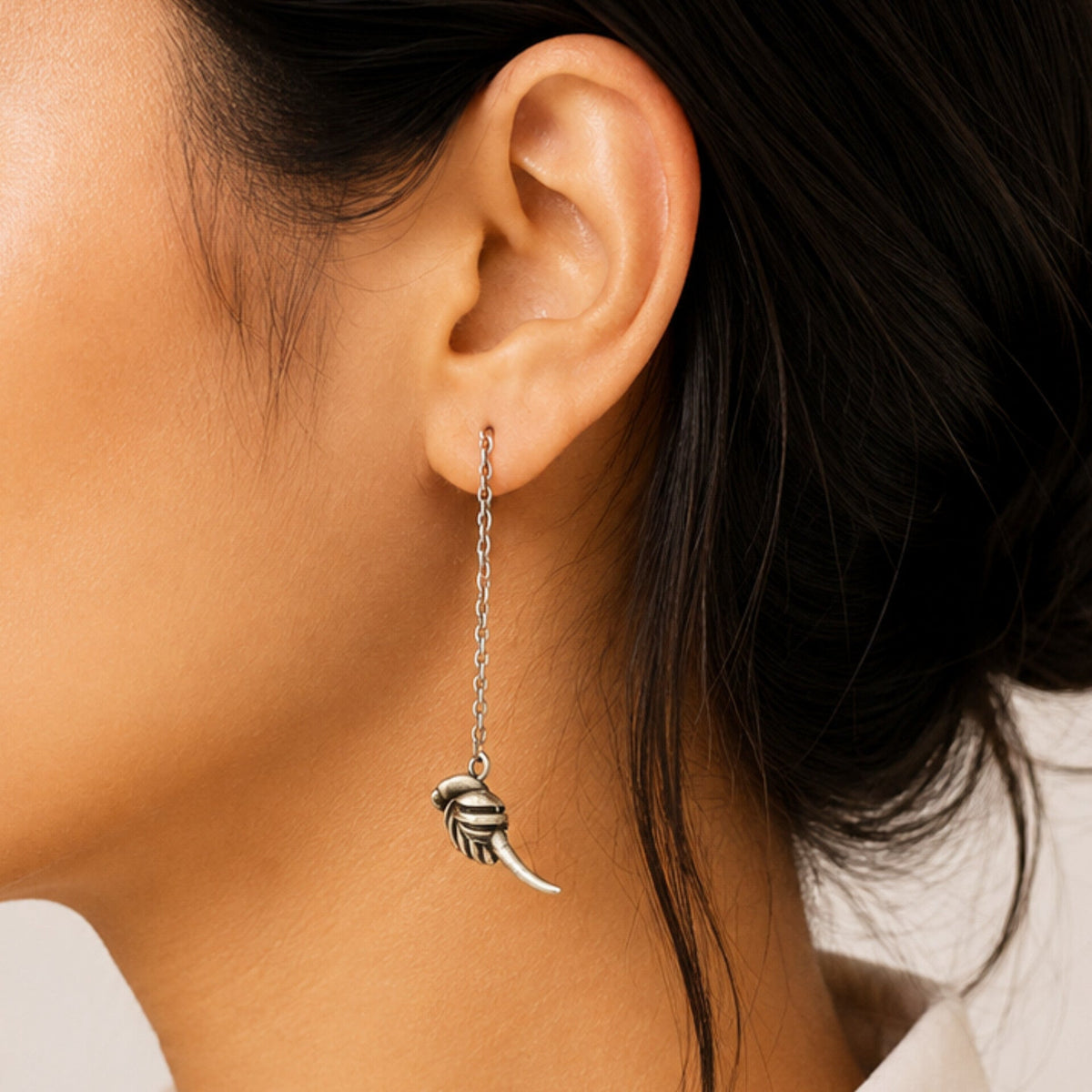 Rusteec Silver Look Alike Oxidized Earring
