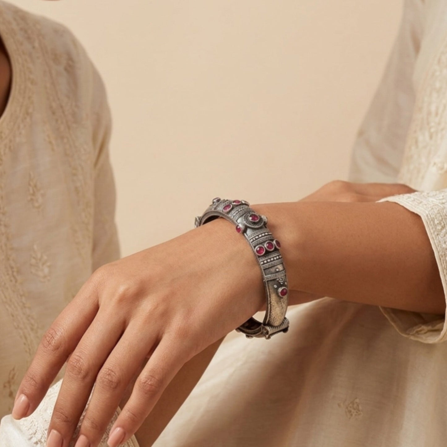 Indigo Silver Look Alike Oxidized Kada