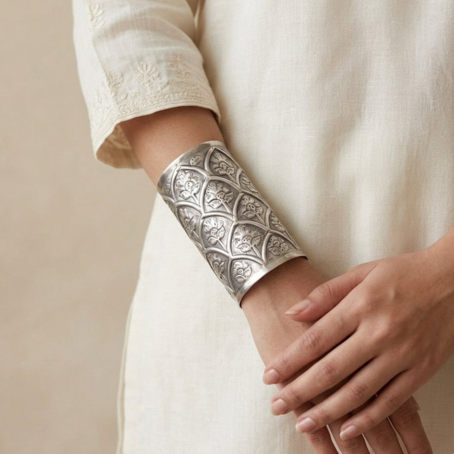 Naughty Silver Look Alike Navratri Special Handcuff