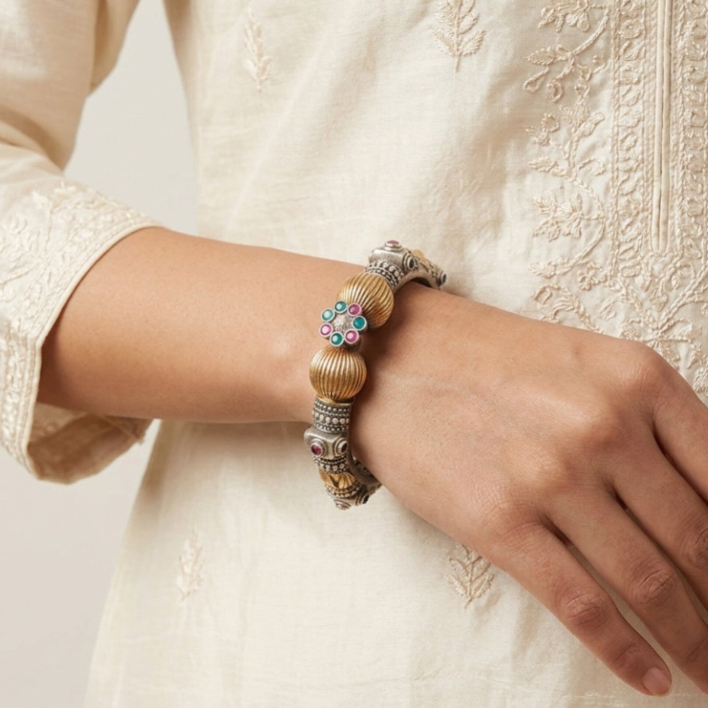 Gajji Dual Tone Kundan Kada