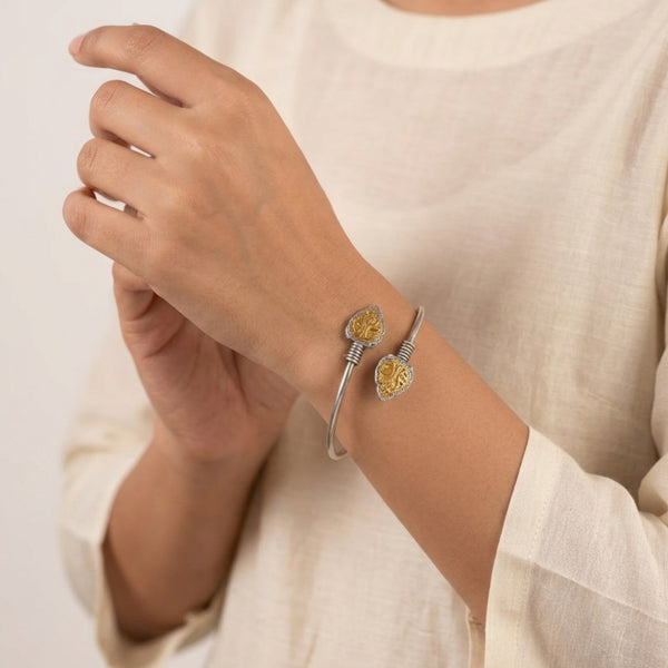 Varunika Silver Look Alike Dual Tone Bracelet