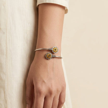 Starika Silver Look Alike Dual Tone Bracelet