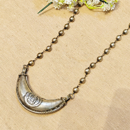 Muse Silver Look Alike Oxidized Necklace