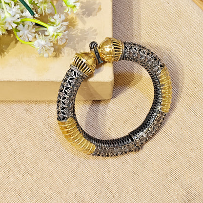 Azure Silver Look Alike Dual Tone Kada