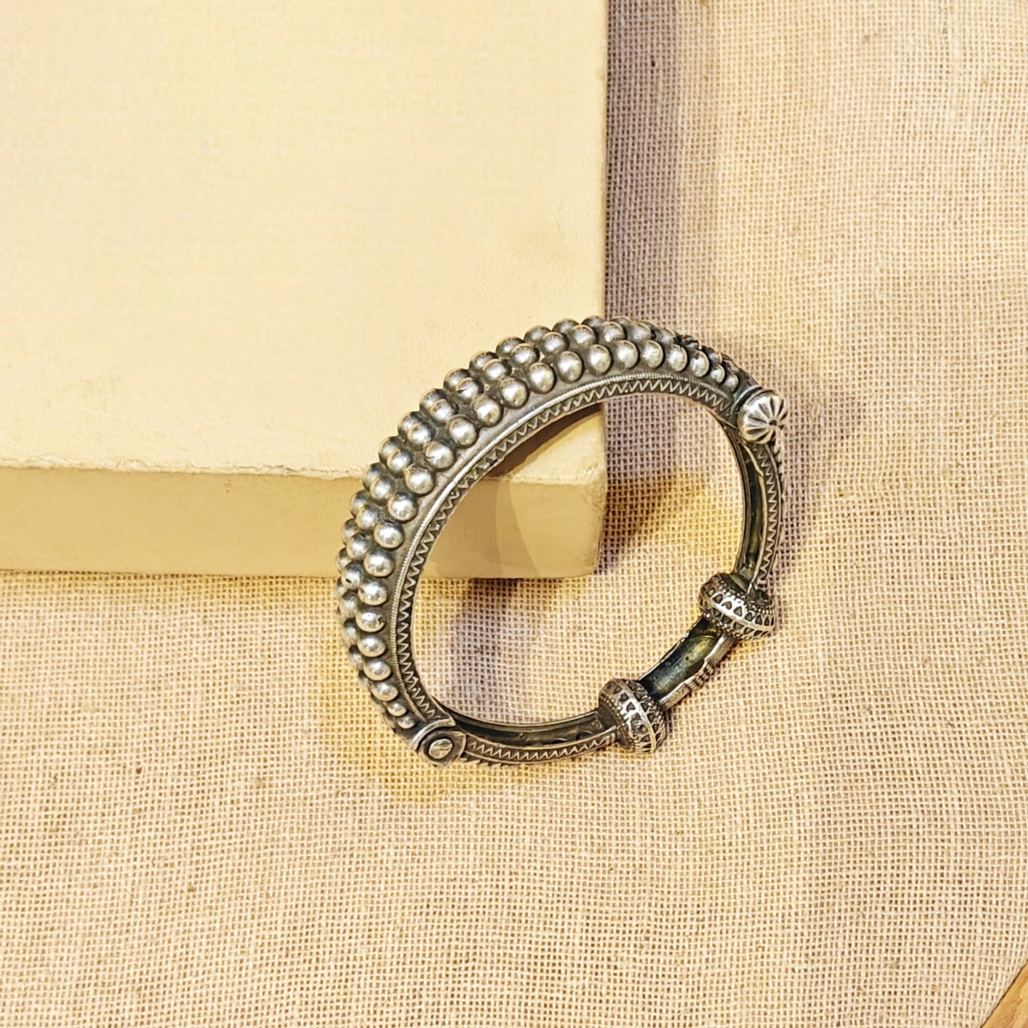Elara Silver Look Alike Oxidized Kada