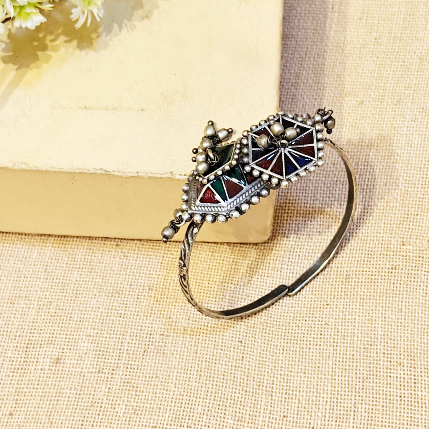 Ocean Silver Look Alike Oxidized Kada