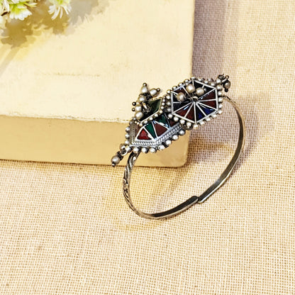 Ocean Silver Look Alike Oxidized Kada