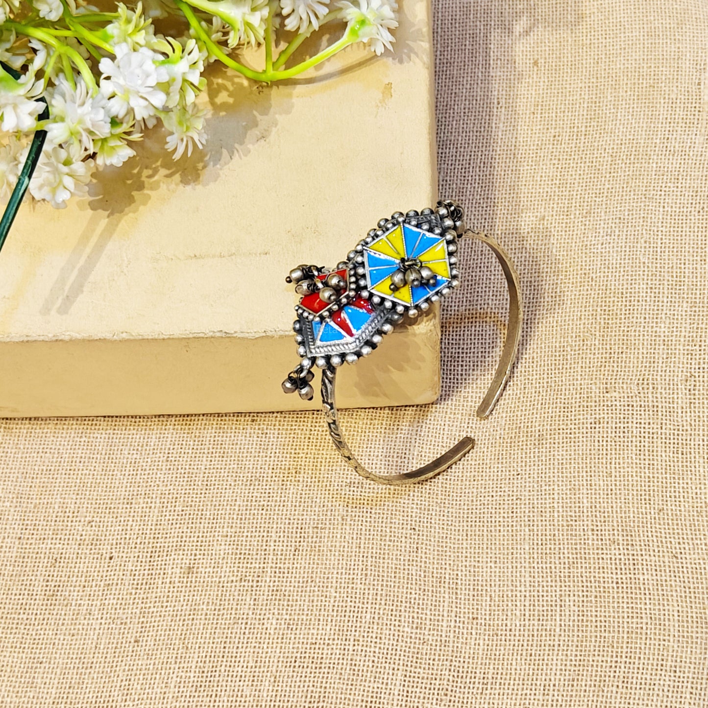 Ocean Silver Look Alike Oxidized Kada