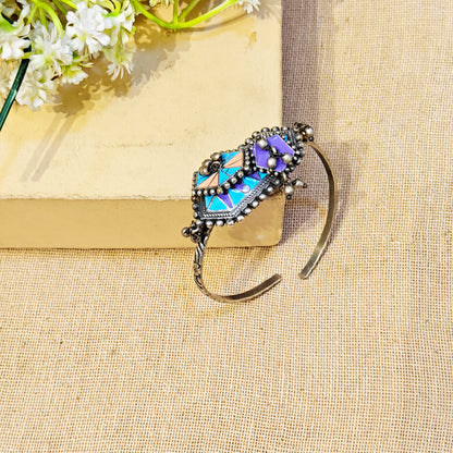 Ocean Silver Look Alike Oxidized Kada