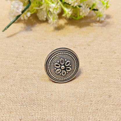 Sunset Silver Look Alike Oxidized Ring