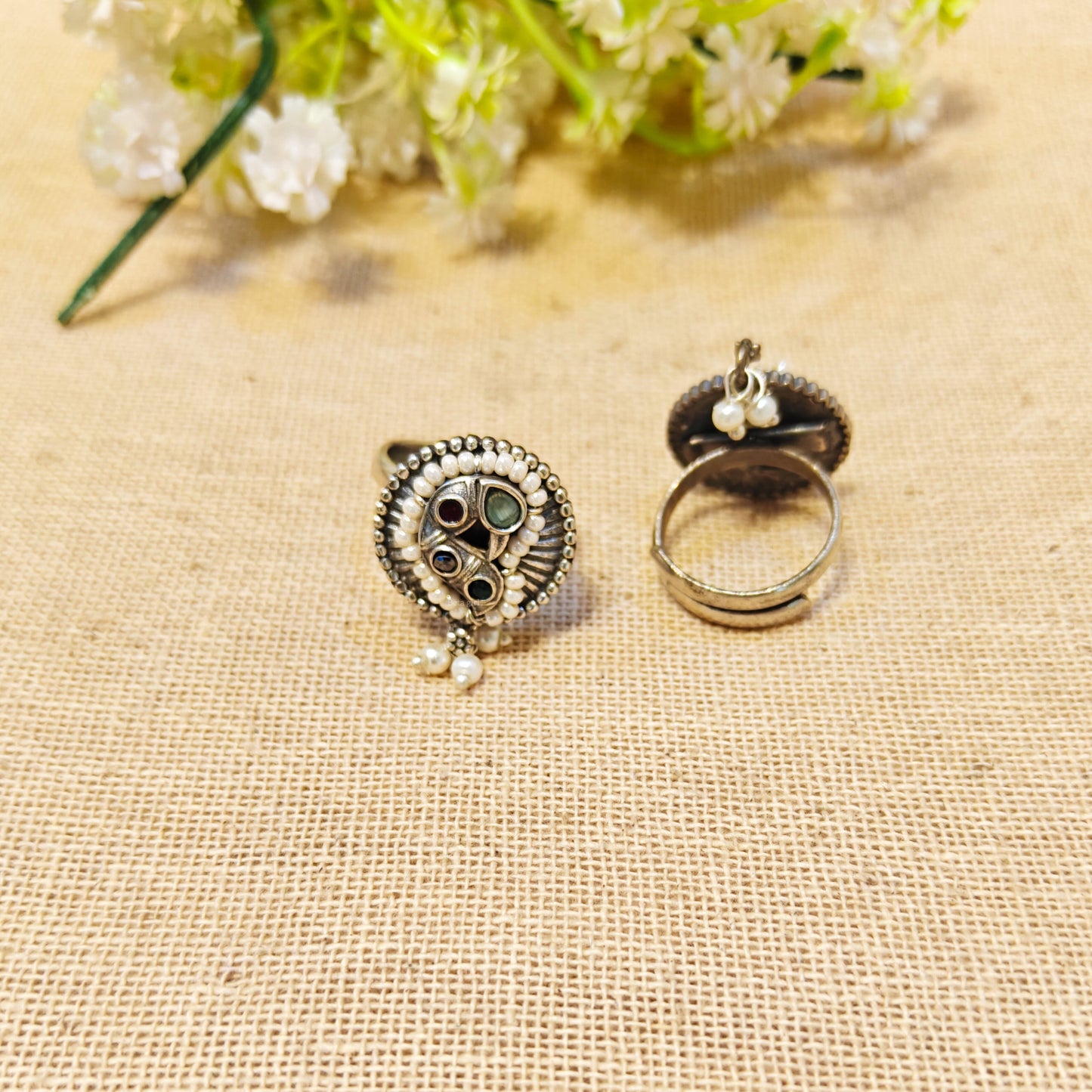 Serenity Silver Look Alike Oxidized Ring
