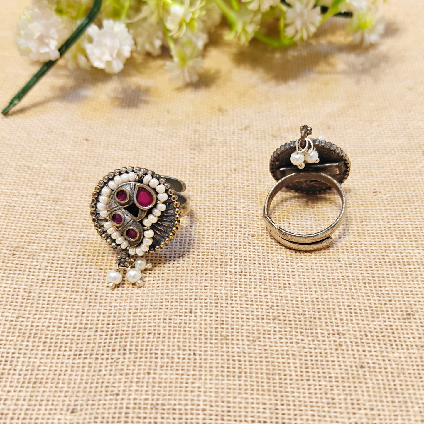 Serenity Silver Look Alike Oxidized Ring