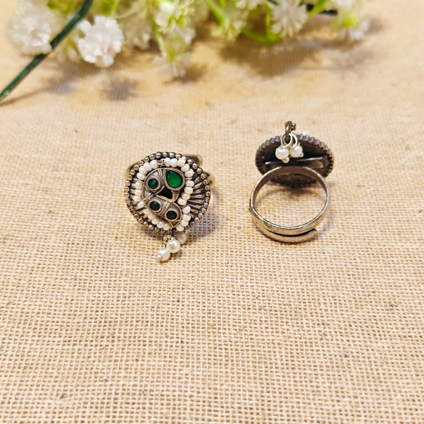 Serenity Silver Look Alike Oxidized Ring