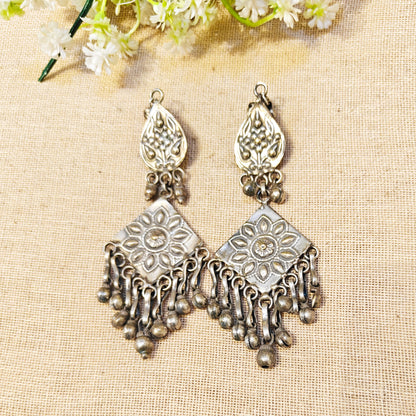 Rhea Silver Look Alike Oxidized Earring