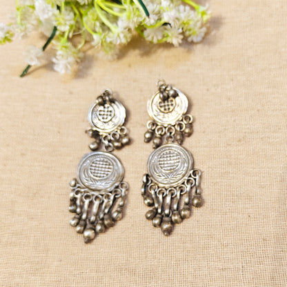 Rhea Silver Look Alike Oxidized Earring