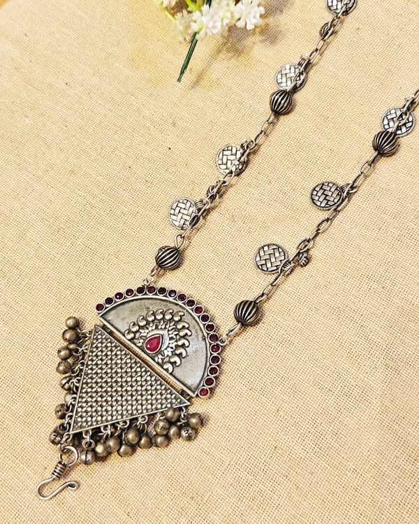 Zelvia Silver Look Alike Oxidized Mobilechain
